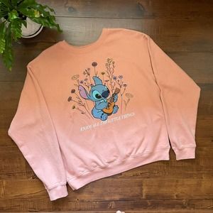 Lilo & Stitch Pink Crewneck Sweatshirt